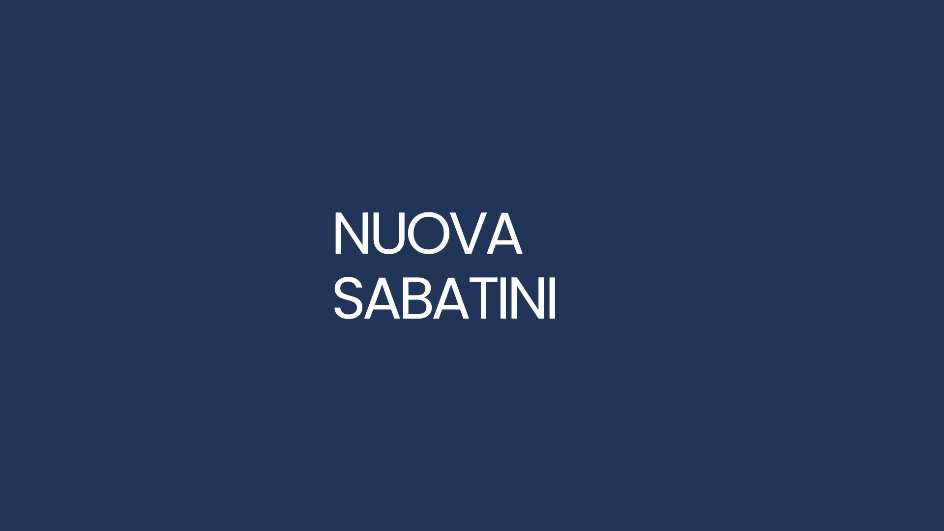 NUOVA SABATINI